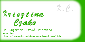 krisztina czako business card